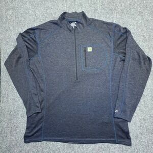 Carhartt Pullover Men's 3XL Grey Base Layer 1/4 Zip Chest Pocket Stretch MBL111B